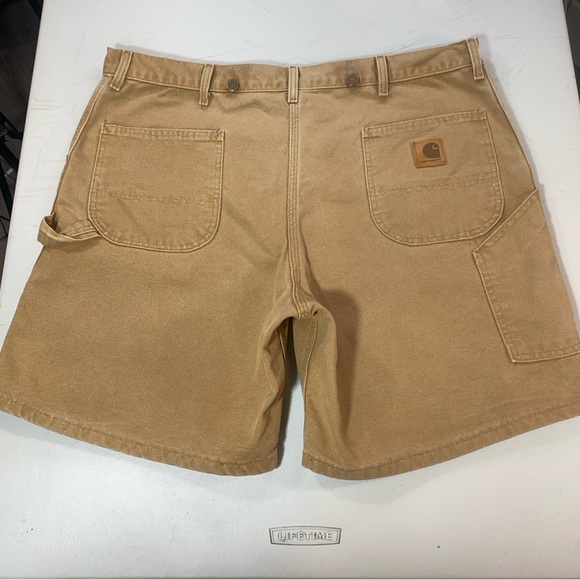 Vintage Carhartt Bucksaw Logger Shorts 42 USA Made Canvas Workwear Utility - Picture 12 of 13
